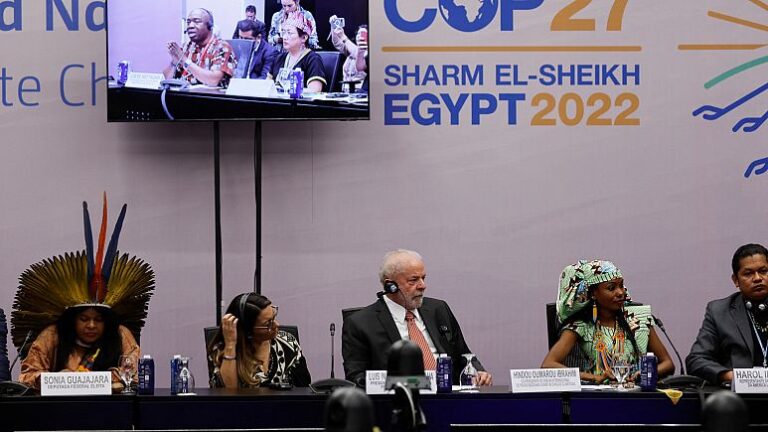 Presidente eleito do Brasil Luiz Inácio Lula da Silva participa de reunião na cúpula do clima COP27