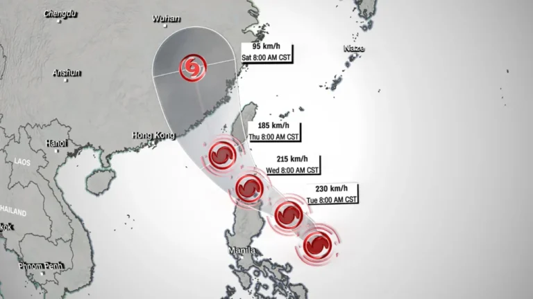 A tempestade Doksuri se torna um super tufão enquanto se move em direção às Filipinas