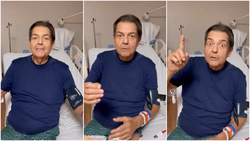 Faustão grava vídeo no hospital e tranquiliza fãs: 'estou em tratamento' 