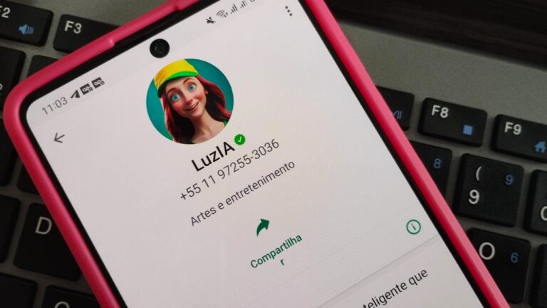 Foto de perfil do avatar de LuzIA, a inteligência artificial que pode ser usado no WhastApp.
