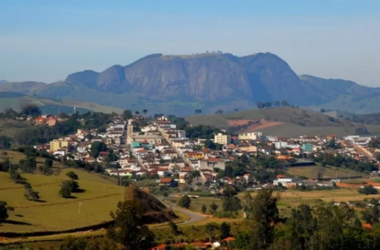 Imagem aerea da cidade de Pedralva, na Região Sul de Minas Gerais.