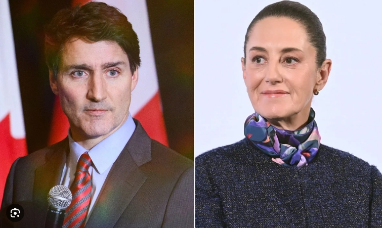 Justin Trudeau e Claudia Sheinbaum